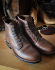 Service Boot - 6.5 E - Brown Veg Tan - Woven Lace