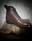 Service Boot - 6.5 E - Brown Veg Tan - Woven Lace