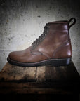 Service Boot - 6.5 E - Brown Veg Tan - Woven Lace