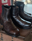 ReBoot - Aurora Square Toe - Brown Pull Up - 6.5 E