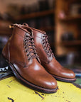 Service Boot - 6.5 E - Brown Veg Tan - Corded Lace