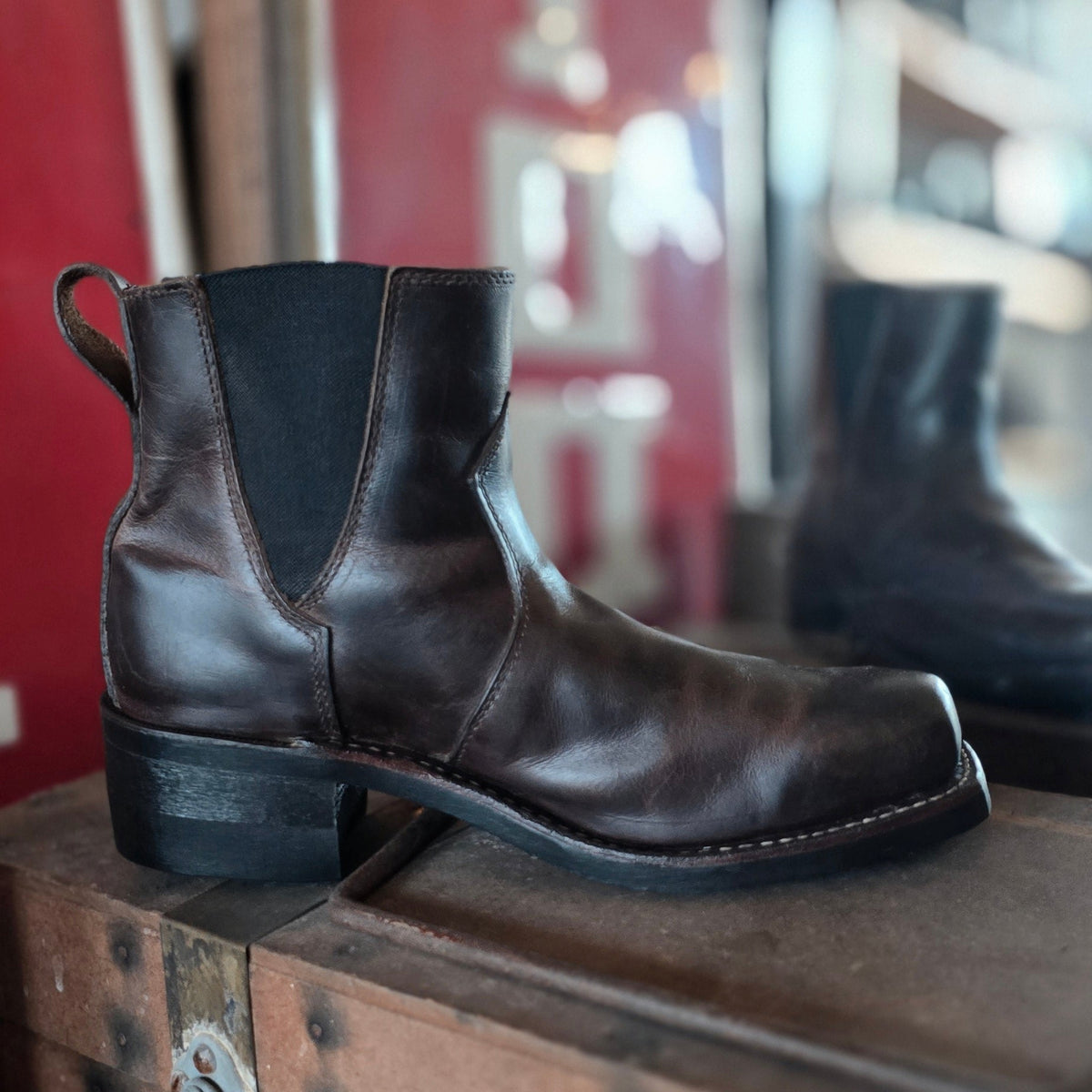 ReBoot - Aurora Square Toe - Brown Pull Up - 6.5 E