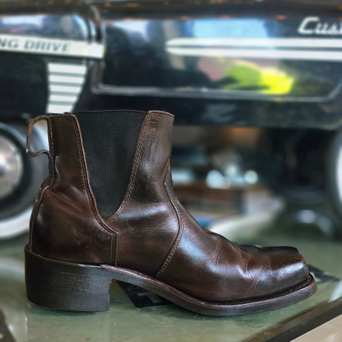 ReBoot - Aurora Square Toe - Brown Pull Up - 6.5 E